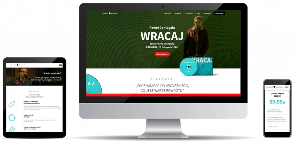 realizacja landing page pawel domagala wracaj