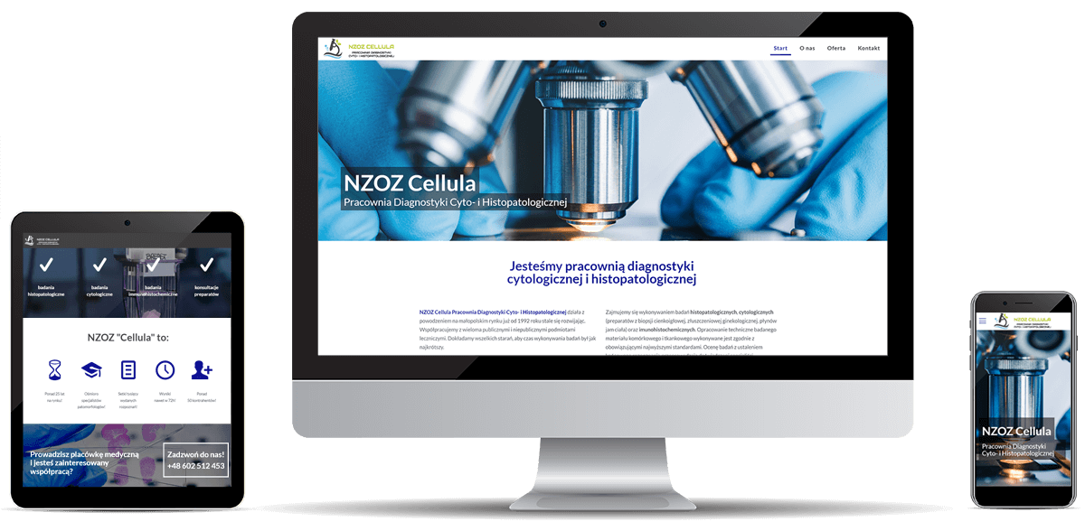 realizacja one page cellula